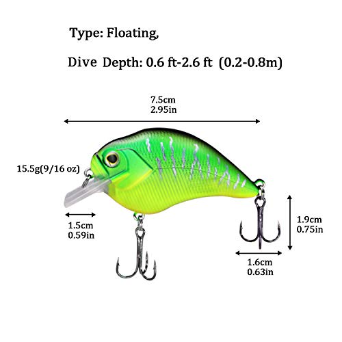 Crankbaits fishing lure salt water fresh water shallow diving Crankbaits mixing color floating base for Crankbaits
