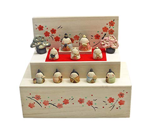  craft man house hinaningyou Hanaki box . step decoration total length : man .5cm* woman .4cm