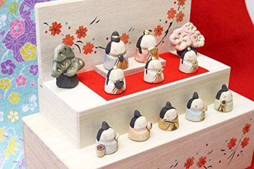  craft man house hinaningyou Hanaki box . step decoration total length : man .5cm* woman .4cm