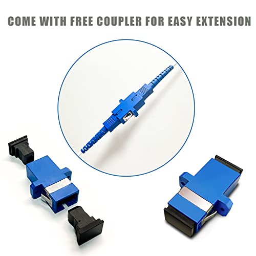 [Bangun] light fibre cable bending .. a little over enduring pressure home inside light wiring code light cable line SC-SC connector extension adaptor attaching ( black, 10m)