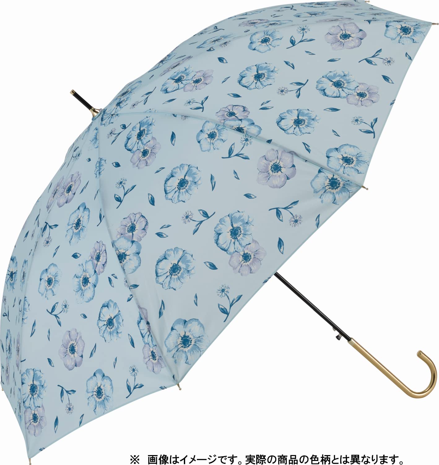.. long umbrella 60cm Jump slim enduring manner . floral purple [17780]