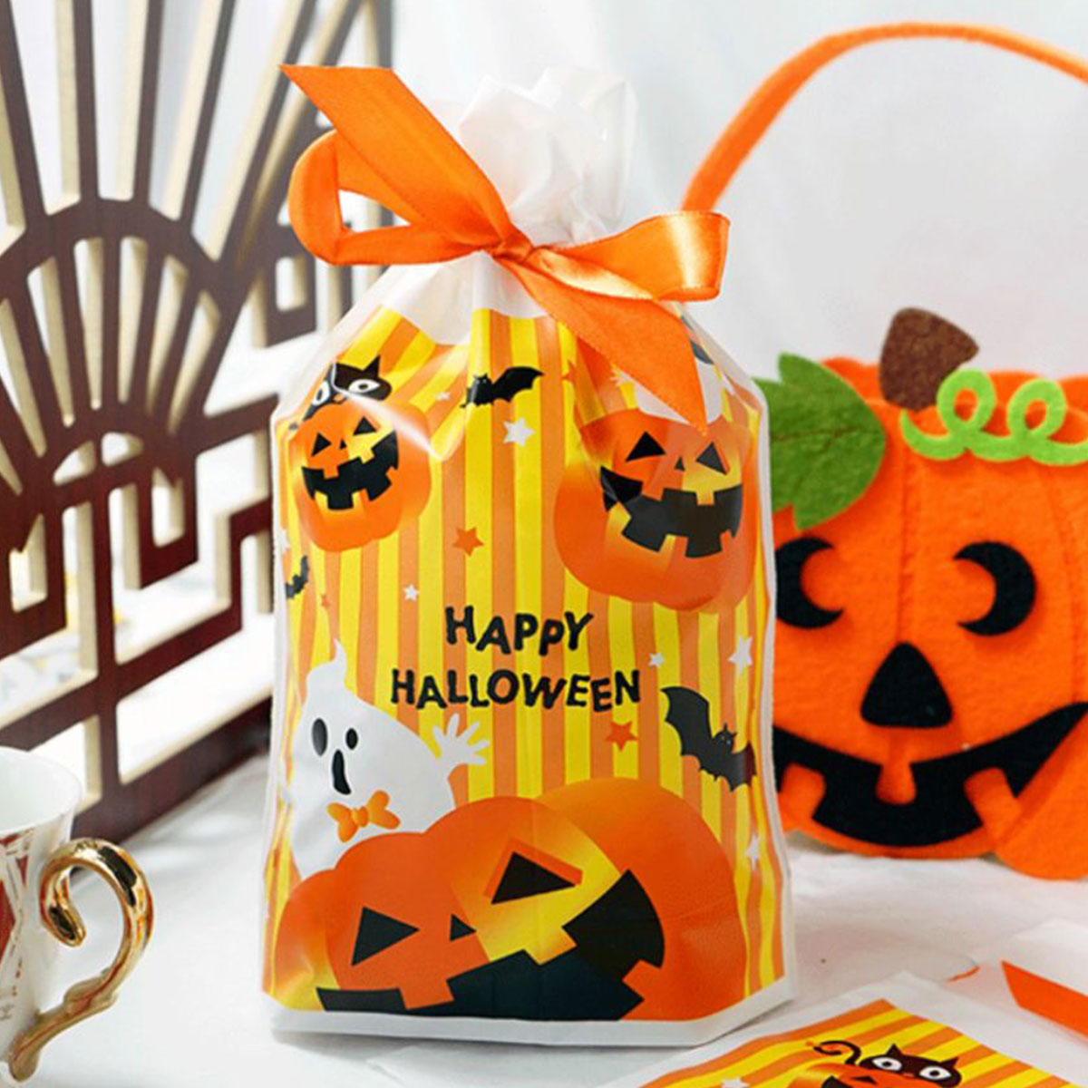 ハロウィン プレゼント ラッピング 袋 お菓子 ラッピング袋 バッグ 手提げ袋 レジ袋 D849 いいひ Yahoo ショッピング店 通販 Yahoo ショッピング