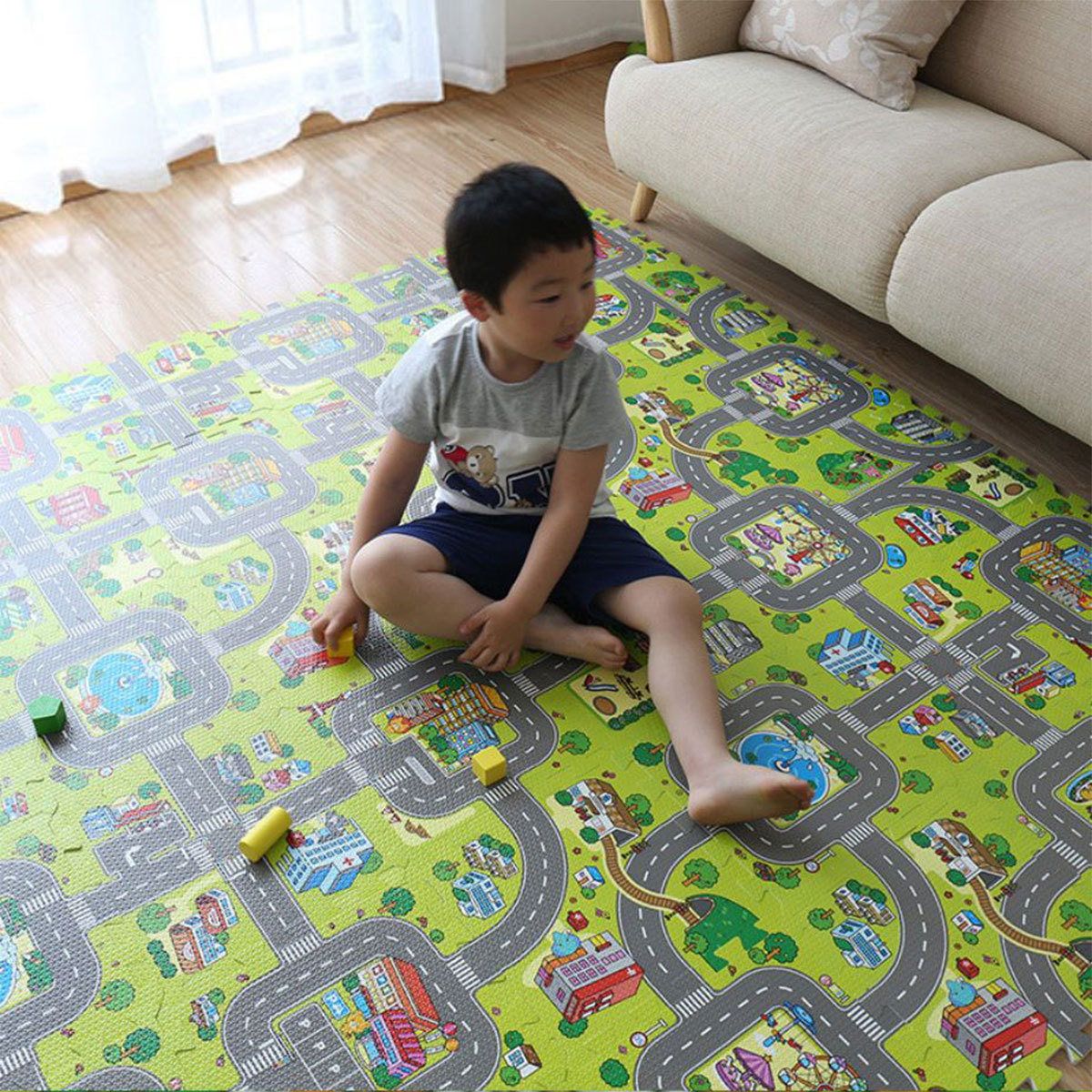 [9 pieces set ] play mat baby joint type road baby baby mat thick waterproof child puzzle mat large size ... cushion mat . daytime . mat seat 
