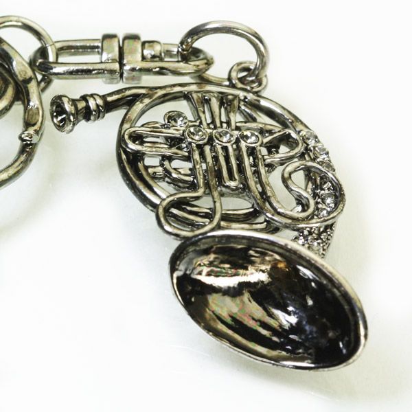  брелок для ключа валторна Swarovski медные духовые инструменты музыка музыкальные инструменты аксессуары 