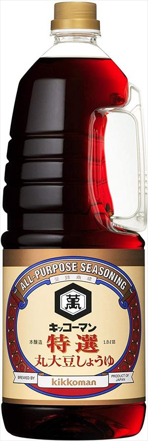 kikkoman キッコーマン 特選丸大豆しょうゆ ペットボトル 1.8L × 6本 濃口醤油の商品画像