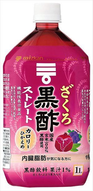 ミツカン ミツカン ざくろ黒酢 ストレート 1L×12本 お酢飲料、飲む酢の商品画像