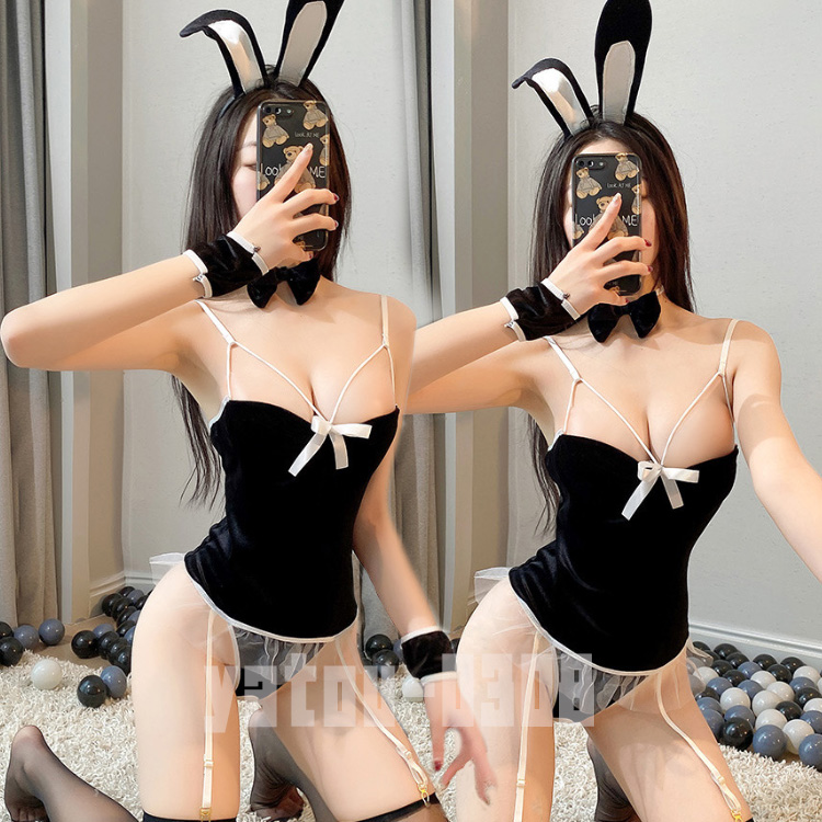 G670B sexy Ran Jerry заяц уголок открытый черный chi высокий ноги Leotard костюм кролика костюмы Night одежда 