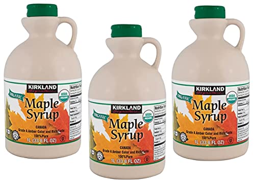 カークランドシグネチャー オーガニックメープルシロップ 1329g×3本の商品画像