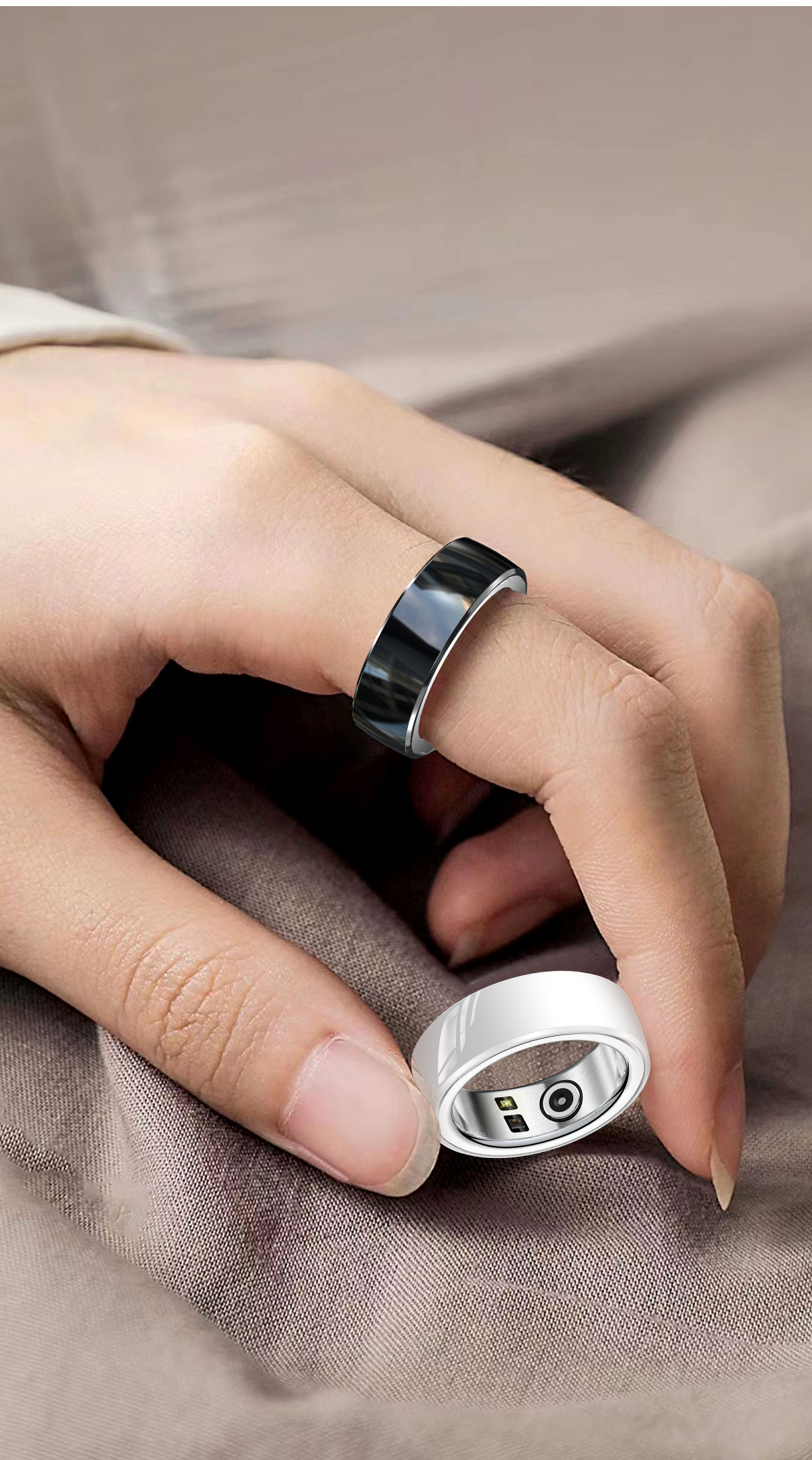  Smart кольцо NFC автоматика оплата расчет функция здоровье управление кровяное давление сделано в Японии сенсор сон осмотр . измеритель пульса монитор шагомер подножка счетчик имеется данные сохранение шт .. кольцо . ограничение отмена 