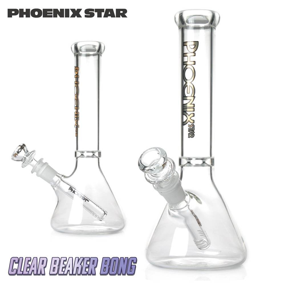  smoking . glass bongPHOENIX STAR clear beaker bong25cm Clear Beaker Glass Bong icing 
