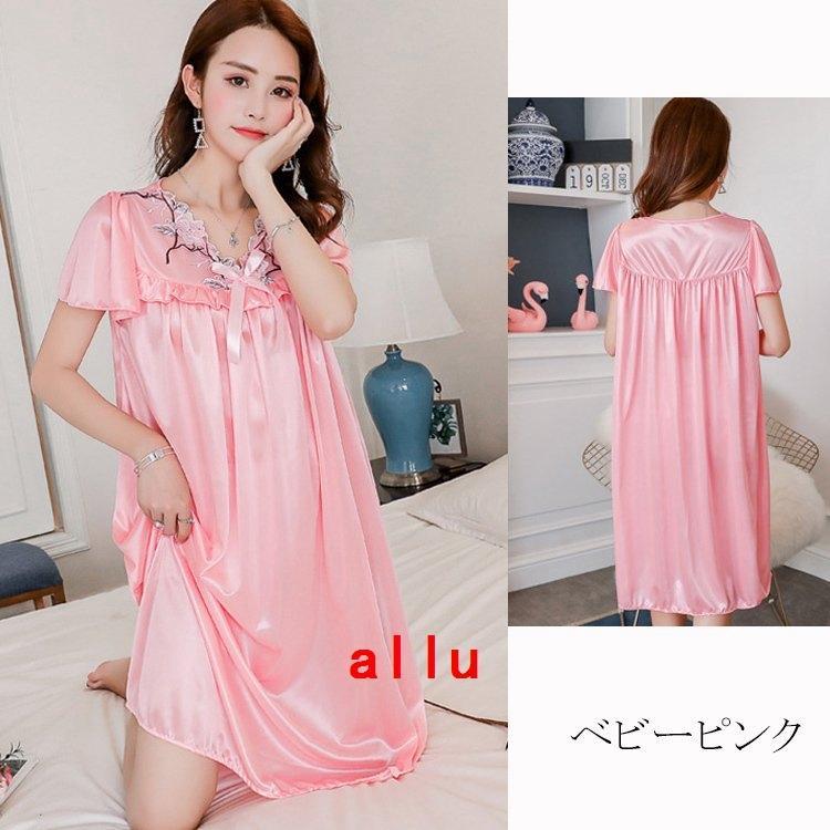  negligee lady's pyjamas nightwear nightwear short sleeves summer One-piece ... Night wear room wear pyjamas femi person thin 