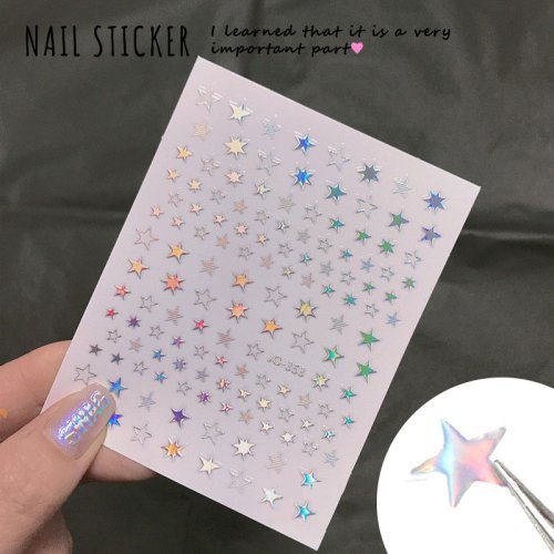  nail sticker star Nailparts nail art gel nails deco resin . go in resin seal handicrafts Aurora Kirakira cosmos Star silver Aurora 