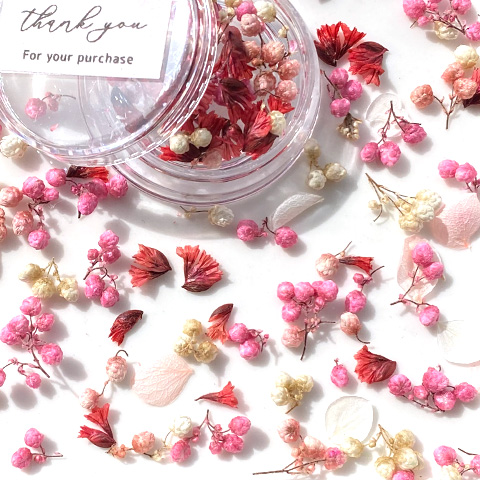  dry flower petal ... various Mix resin nails . go in material for flower arrangement material resin accessory case entering 1 piece 2303[f67] GreenRoseYumi