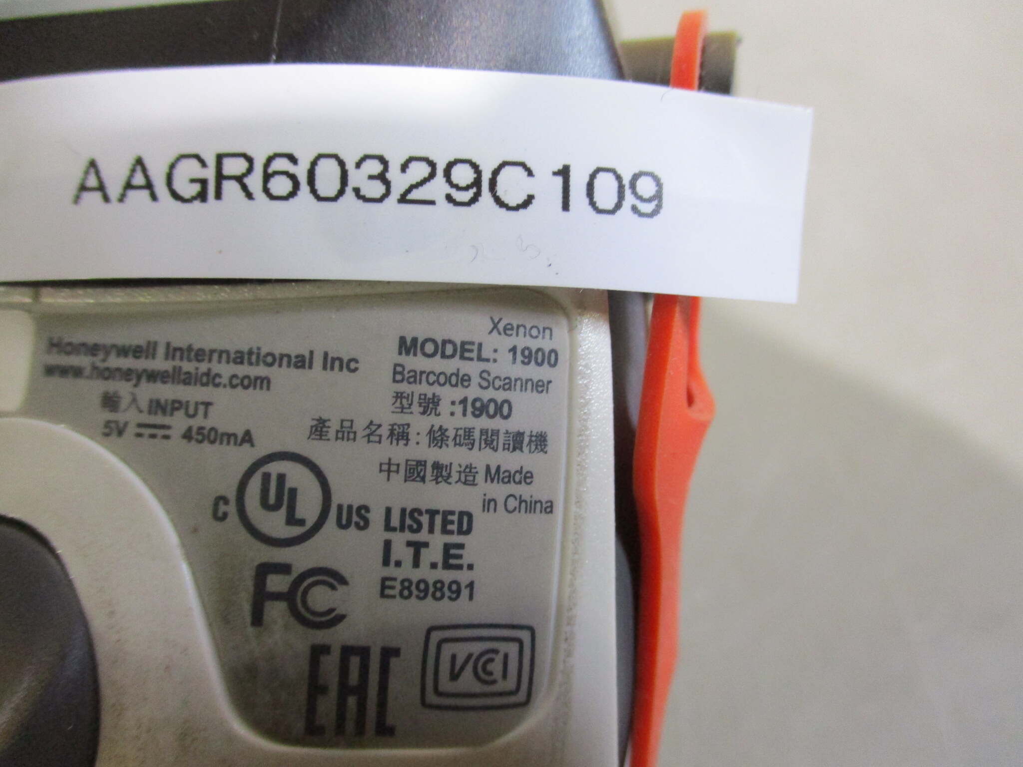  used HONEYWELL 1900/AR02-A02-0275 barcode Lee da(AAGR60329C109)