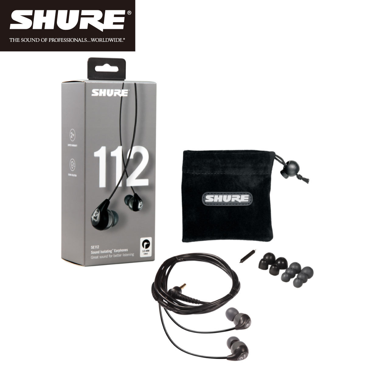 希少 販売終了品 新品 SHUREカナル型 高遮音性イヤホン SE102-K-J 新品 SHUREカナル型 高遮音性イヤホン SE102-K-J 希少 販売終了品