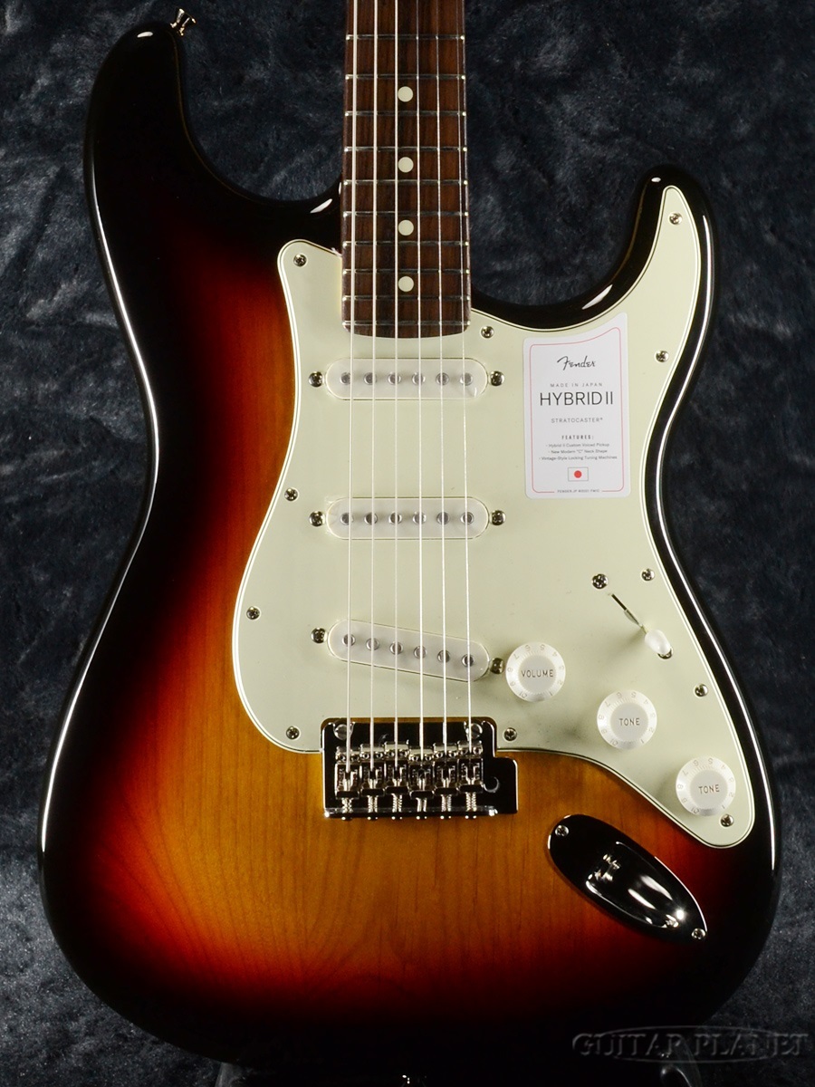 ギター Fender Hybrid II Stratocaster Sunburst Fender Made In Japan Hybrid II Stratocaster 3-Color Sunburst