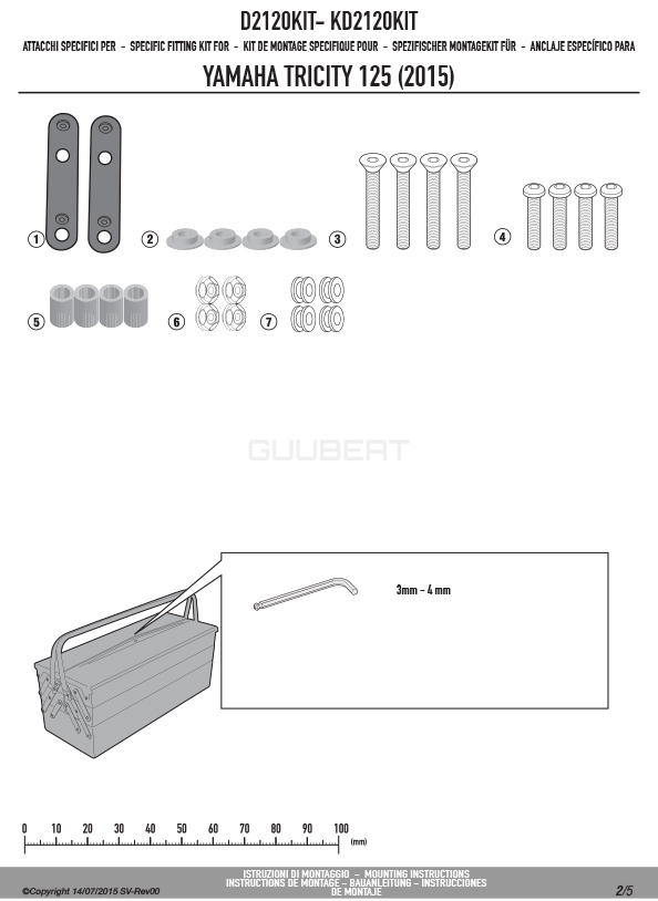 [5/22 наш магазин наличие товар ]GIVI D2120KIT фитинг комплект экран для |YAMAHA TRICITY 125-155 (14 - 23) специальный |jibi