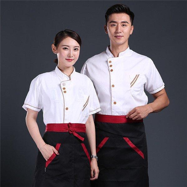  cook coat cook shirt long sleeve short sleeves man and woman use s kitchen white garment cook clothes cooking clothes Cafe uniform kitchen kitchen restaurant eat and drink shop uniform 