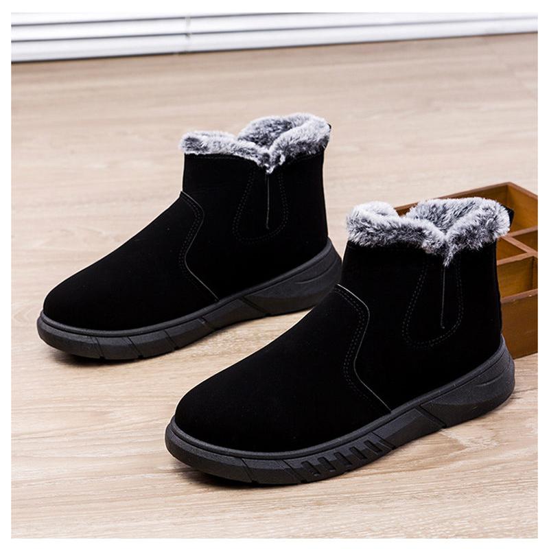  снегоступы мутон ботинки мужской зима ботинки обратная сторона ворсистый теплый короткие сапоги обратная сторона боа модный ботинки защищающий от холода зима обувь обратная сторона ворсистый ботинки уличный 