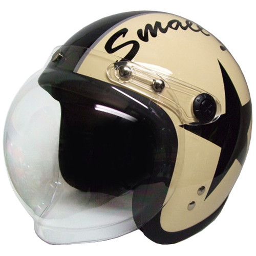 ヘルメット SJ-308B-ST | シールド スモールジェット フリーサイズ 57cm 58cm 59cm ブラック アイボリー SG SG規格の商品画像