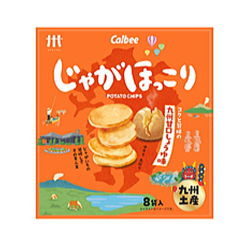 カルビー カルビー じゃがほっこり 九州甘口しょうゆ味 144g（18g×8袋入）×1箱 スナック菓子の商品画像