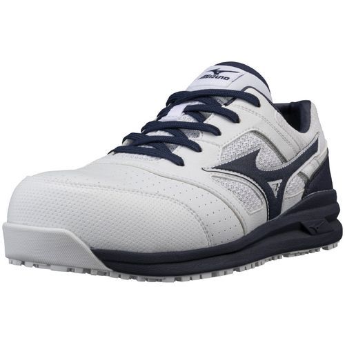 MIZUNO ミズノ オールマイティ LSII 11 L（ホワイト×ネイビー）24.0cm オールマイティ 作業用スニーカーの商品画像