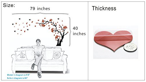 DecorSmart木の枝と鳥ラスチック立体的壁面装飾品ウォールステッカー　ウォー ルペーパー　シール　壁紙シール　ウォールペーパー　大きめサイズ[並 DecorSmart木の枝と鳥ラスチック立体的壁面装飾品ウォールステッカー　ウォー ルペーパー　シール　壁紙シール　ウォールペーパー　大きめサイズ 花