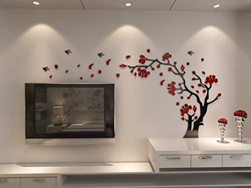 DecorSmart木の枝と鳥ラスチック立体的壁面装飾品ウォールステッカー　ウォー ルペーパー　シール　壁紙シール　ウォールペーパー　大きめサイズ[並 DecorSmart木の枝と鳥ラスチック立体的壁面装飾品ウォールステッカー　ウォー ルペーパー　シール　壁紙シール　ウォールペーパー　大きめサイズ 花