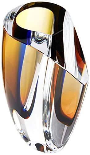 最安値❕ Kosta Boda ミラージュ 花瓶 ブルー/アンバー ミディアム[並行輸入品] 【EIM2521427415】(89008円)