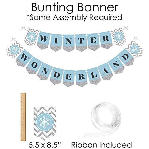 Big Dot of Happiness Winter Wonderland ? バナーとフォトブースデコレーション ? スノーフレークホリデーパーテ Big Dot of Happiness Winter Wonderland バナーとフォトブースデコレーション Doterrific