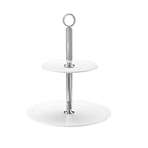 【極美品】 Georg Jensen Bernadotte 2段エタゲール ステンレススチールと磁器並行輸入 【ZYX1245612783】(43971円)