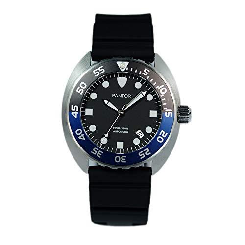 【クーポン】 Pantor Nautilus ダイブウォッチ - 200m ダイバーウォッチ メンズ 自動ムーブメント 回転ベゼル サファイアクリスタル ラバースト 【T1105556706】(39027円)