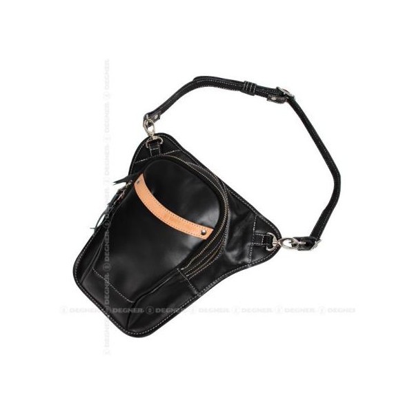 デグナー レザーホルスターバッグ W-39 ブラック バイク ウエスト