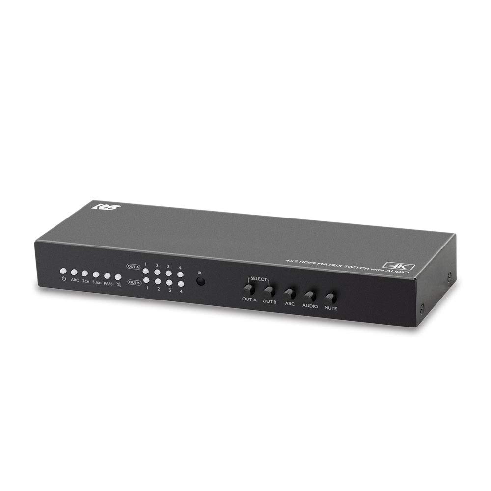 latok система 4K60Hz соответствует HDMI селектор (4 ввод *2 мощность ){HDMI Matrix переключатель }RATOC RS-HDSW42A-4K