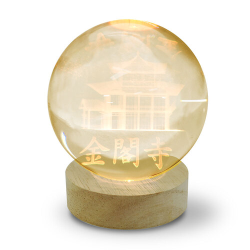  Япония Trust технология (JTT) 3D Crystal Ball свет JAPAN 3D искусство CRYBALL-KIN-WA золотой . храм лампа цвет рукоятка z