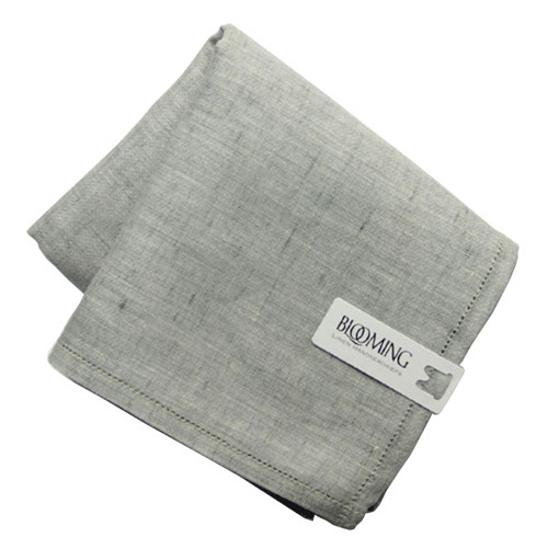  голубой ming(BLOOMING)linen носовой платок solid 003520-0001-40 серый рукоятка z
