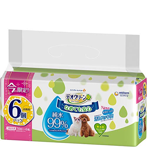  Uni * очарование teo clean очищенная вода 99% влажные салфетка .... для 70 листов ×6ko