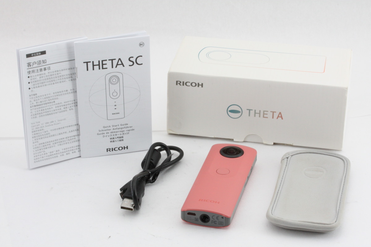 リコー RICOH THETA（シータ）SC ピンク コンパクトデジタルカメラ本体の商品画像