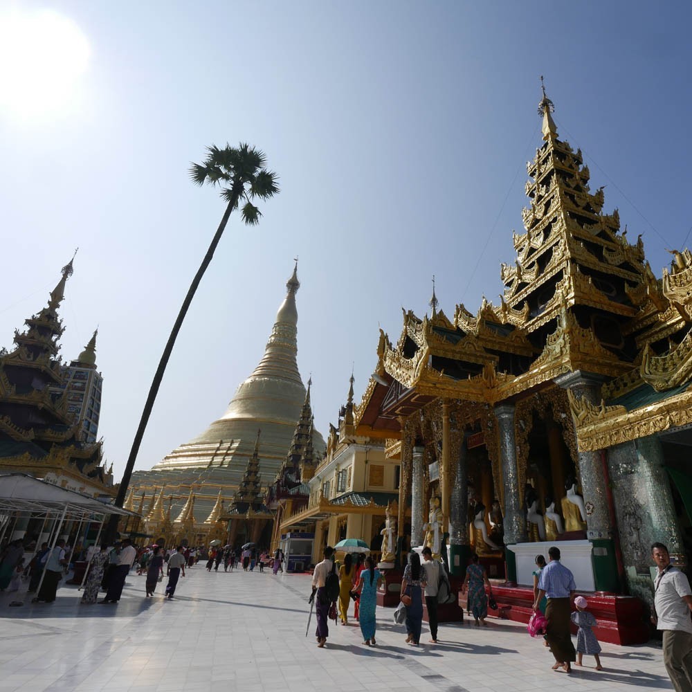  Мьянма энергия спот shuedagon*pagoda. [shui автограф ] золотой ./ Мьянма. амулет 