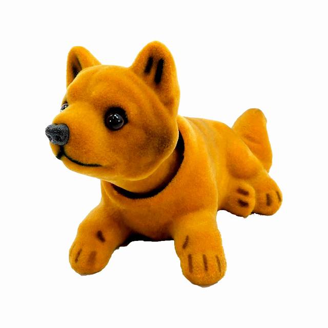 首振り犬 柴犬 AO-017 赤べこ風 イヌの首振り人形 置き物 首がゆらゆら