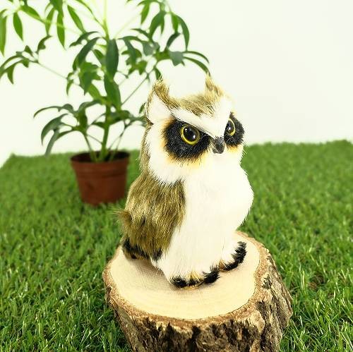 フクロウミニチュアグッズ ふくろう ミニチュア 茶色 縁起物 かわいい フクロウ 置物 マスコット
