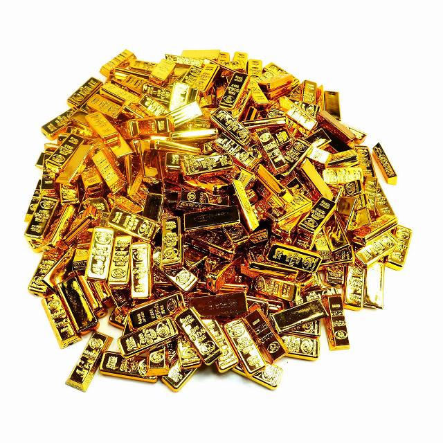 金の延べ棒 ゴールドバー レプリカ 金塊 おもしろ ゴールド 約330個 2