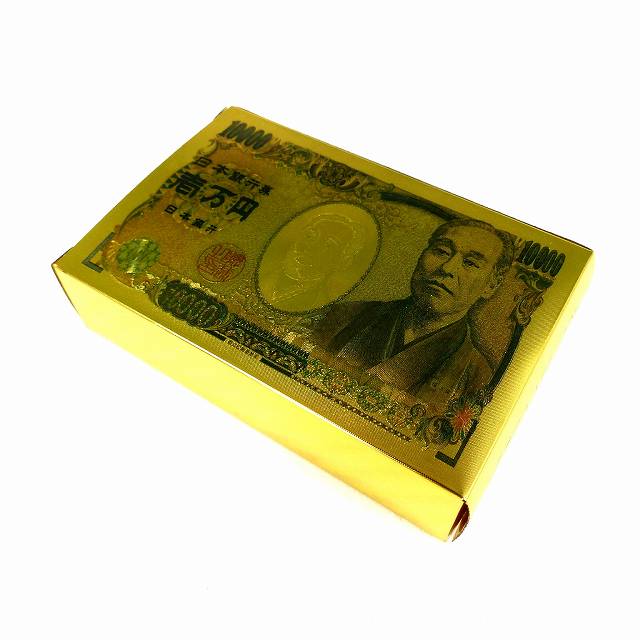 壱萬円札レプリカトランプ ゴールド プラスチック トランプ 一万円 