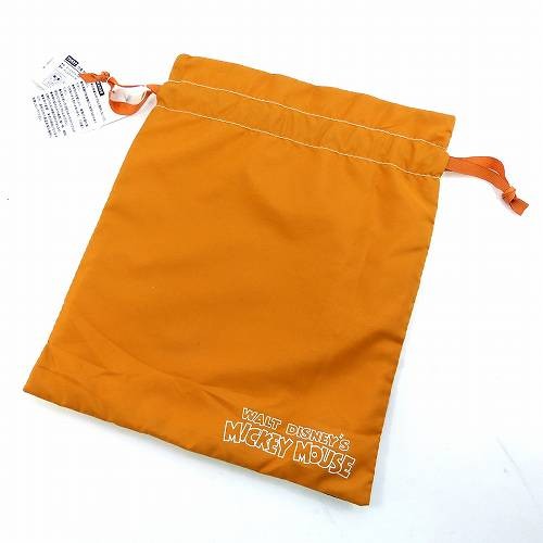 ディズニー巾着M ミッキー&プルート 大きいA4サイズ 巾着袋 手提げ
