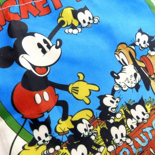ディズニー巾着M ミッキー&プルート 大きいA4サイズ 巾着袋 手提げ