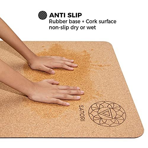Satori Concept コルクヨガマット 100%環境に優しいコルク&ゴム製 軽量 完璧なサイズ 72インチ x 24インチ 厚さ4mm 滑り止 Satori Concept コルクヨガマット 100%環境に優しいコルク&ゴム製 軽量 完璧なサイズ 72インチ 24インチ 厚さ4mm