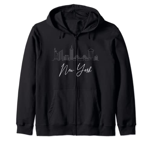 最上の品質な City Souvenir Skyline Manhattan York New Trip Hoodie Zip Usa America ニューヨーク Iptc Net Br