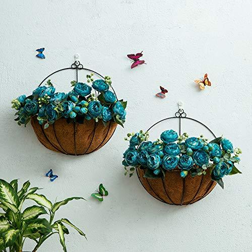 Nuptio 壁掛けプランター 壁掛けプランター 壁掛けバスケット 半月バスケット 屋外吊り下げフラワーポット ココライナー付き プランター 吊り下げ 壁掛けプランター Nuptio 壁掛けバスケット 半月バスケット 屋外吊り下げフラワーポット ココライナー付き プランター 花