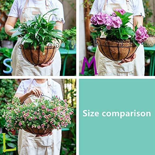 Nuptio 壁掛けプランター 壁掛けプランター 壁掛けバスケット 半月バスケット 屋外吊り下げフラワーポット ココライナー付き プランター 吊り下げ 壁掛けプランター Nuptio 壁掛けバスケット 半月バスケット 屋外吊り下げフラワーポット ココライナー付き プランター 花