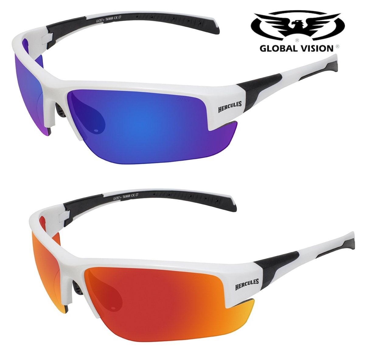 バイク 自転車 サングラス ゴーグル GLOBAL VISION Hercules 7 White
